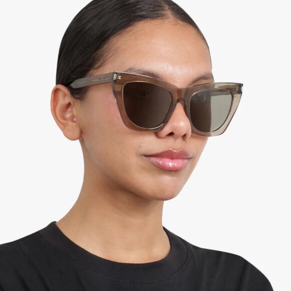 NEW SAINT LAURENT SL214 KATE 025 SUNGLASSES WOMEN BROWN CAT EYE SL 214 KATE 025 - Picture 2 of 13